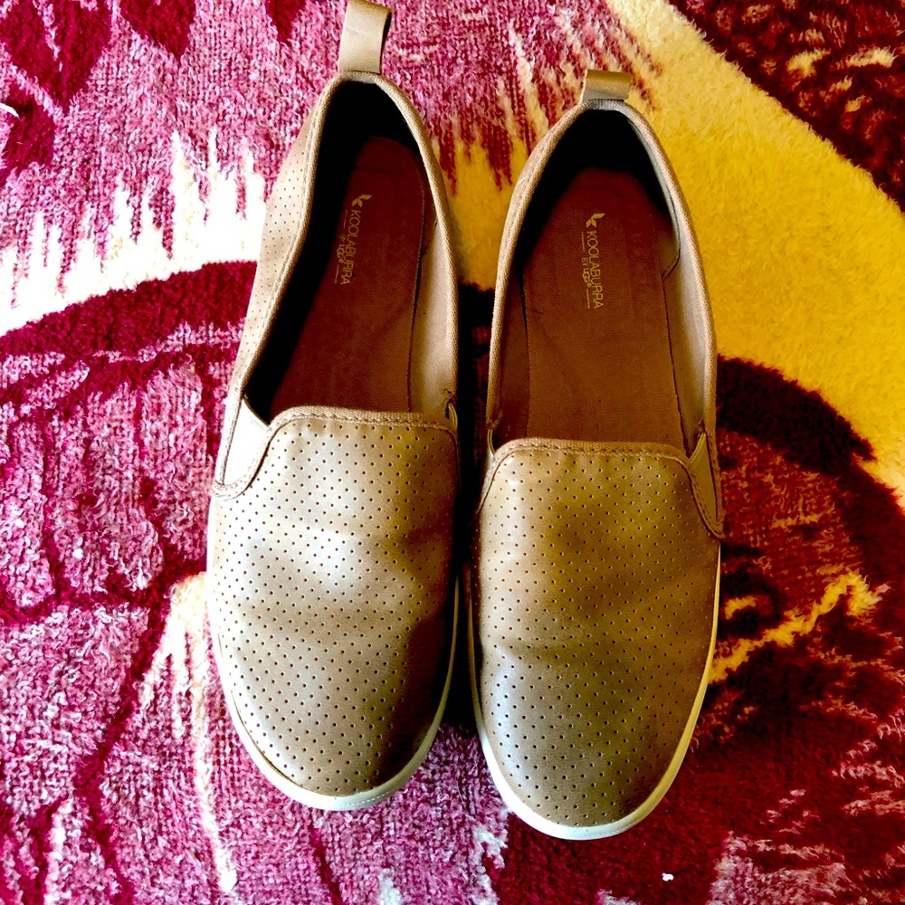 Tan sneaker flats